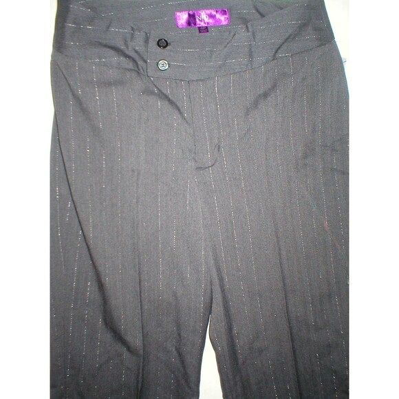 NWT New Womens NYDJ Office Work Date Slacks Pants 4P 4 Petite Dark Gray Silver - Picture 1 of 7